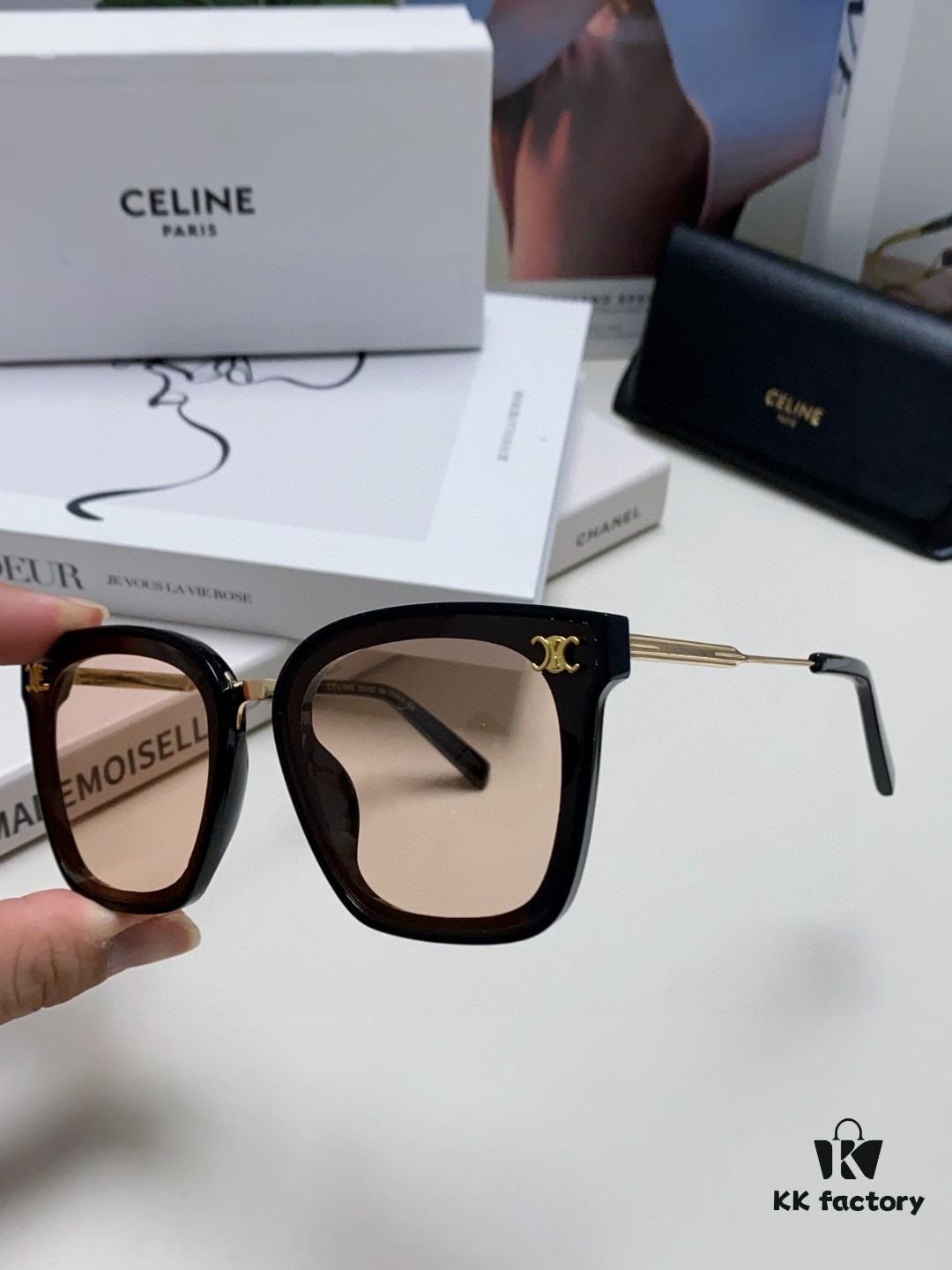 Celine Women's UV Protection Sunglasses, Anti-Glare Fashion Shades for Driving and Street Photography, Slimming Ins Style Sun Glasses, Popular on Xiaohongshu