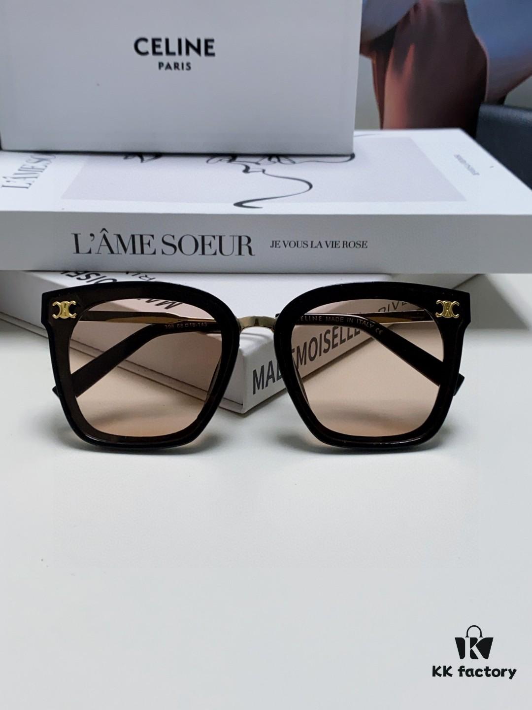 Celine Women's UV Protection Sunglasses, Anti-Glare Fashion Shades for Driving and Street Photography, Slimming Ins Style Sun Glasses, Popular on Xiaohongshu