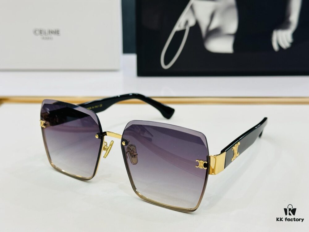 CELINE CL40237 Size: 62□18-140 Classic Best-Selling Style, European and American Fashion, High Gloss Finish, Premium Texture, Excellent Craftsmanship Sunglasses