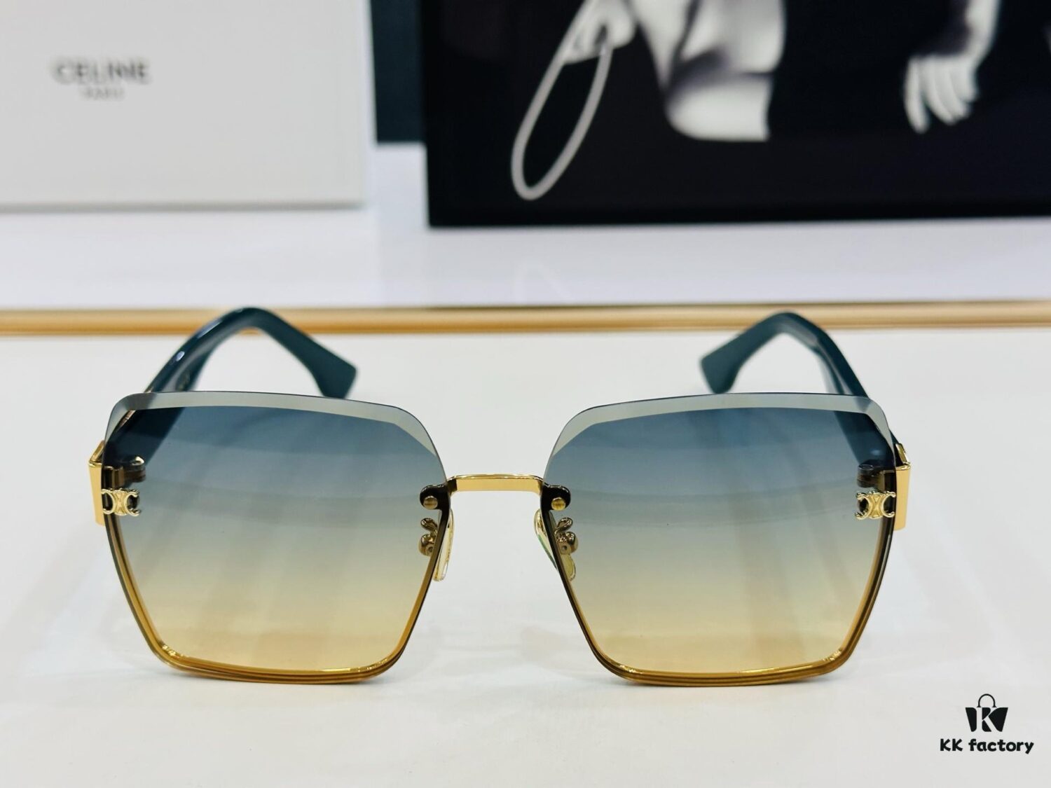 CELINE CL40237 Size: 62□18-140 Classic Best-Selling Style, European and American Fashion, High Gloss Finish, Premium Texture, Excellent Craftsmanship Sunglasses