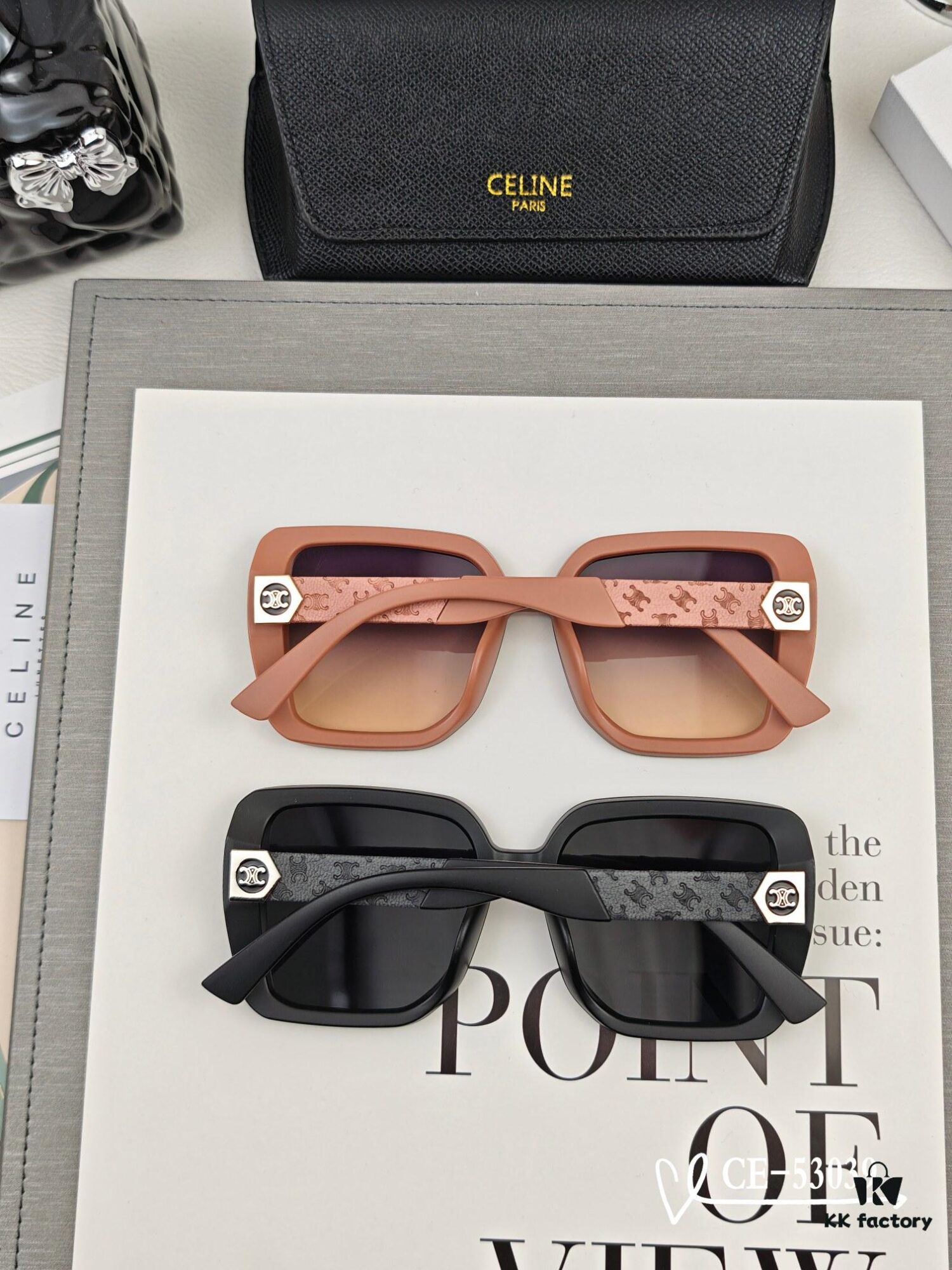 CELINE France TR90 Lightweight Sunglasses with Polarized Lenses, Model 53039