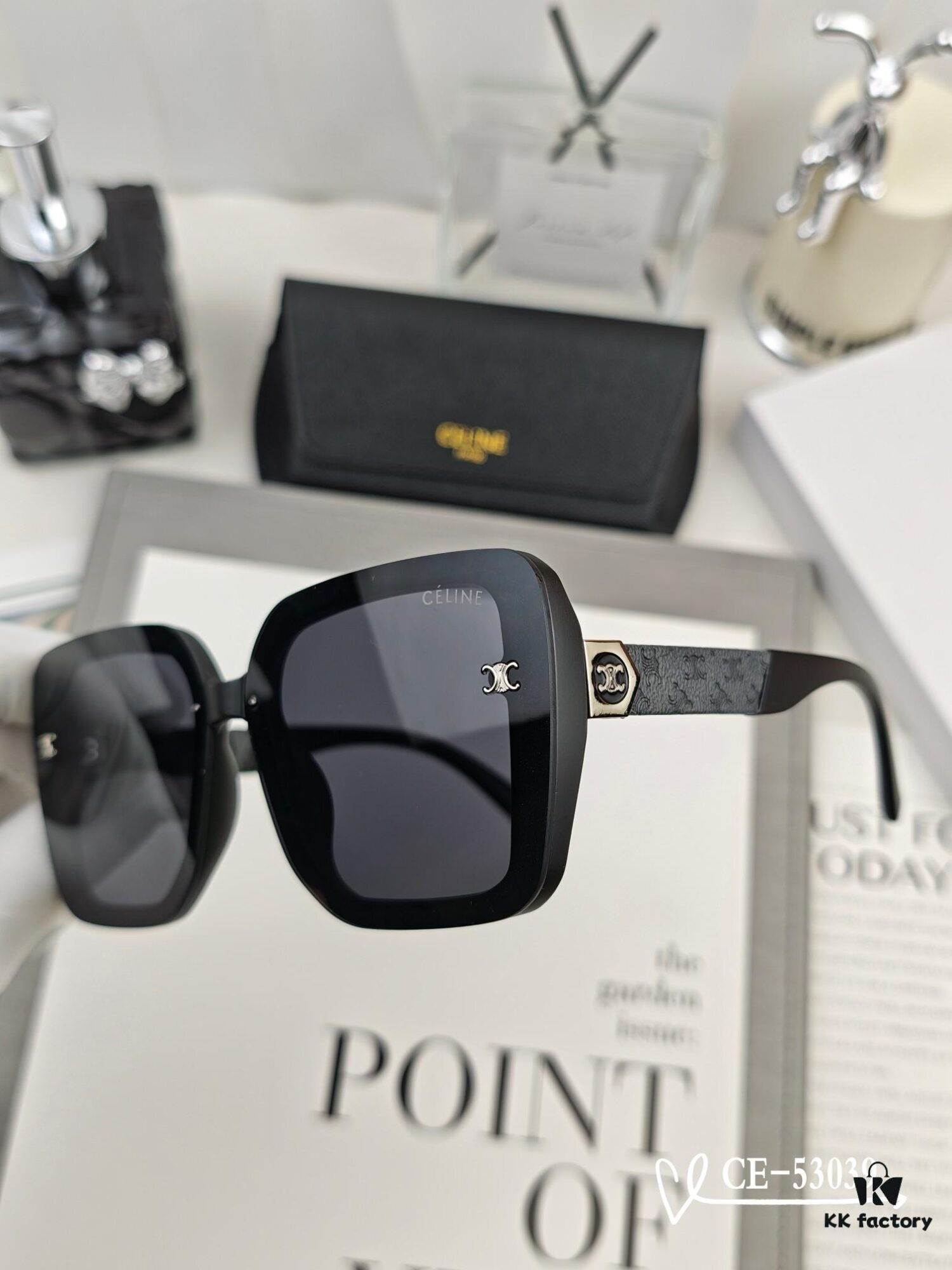 CELINE France TR90 Lightweight Sunglasses with Polarized Lenses, Model 53039