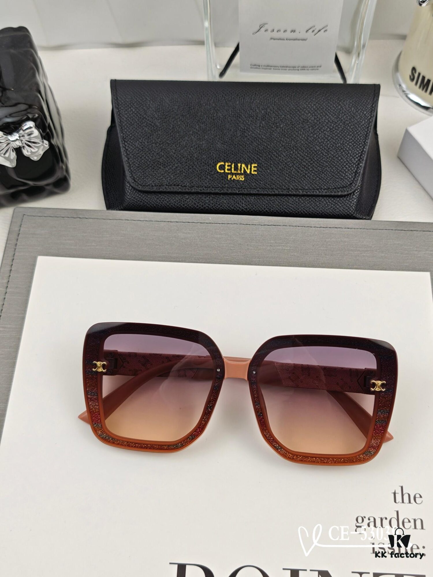CELINE France TR90 Lightweight Sunglasses with Polarized Lenses, Model 53039