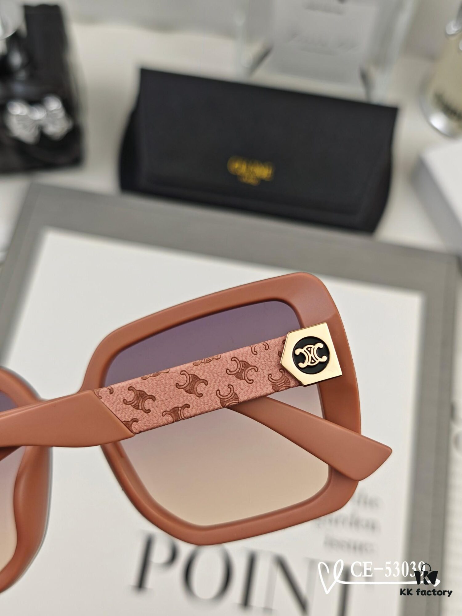 CELINE France TR90 Lightweight Sunglasses with Polarized Lenses, Model 53039