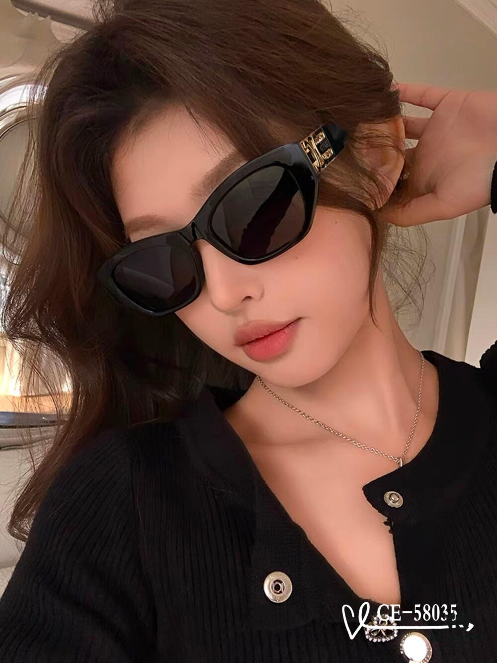 CELINE France TR90 Lightweight Sunglasses with Polarized Lenses, Model 58035