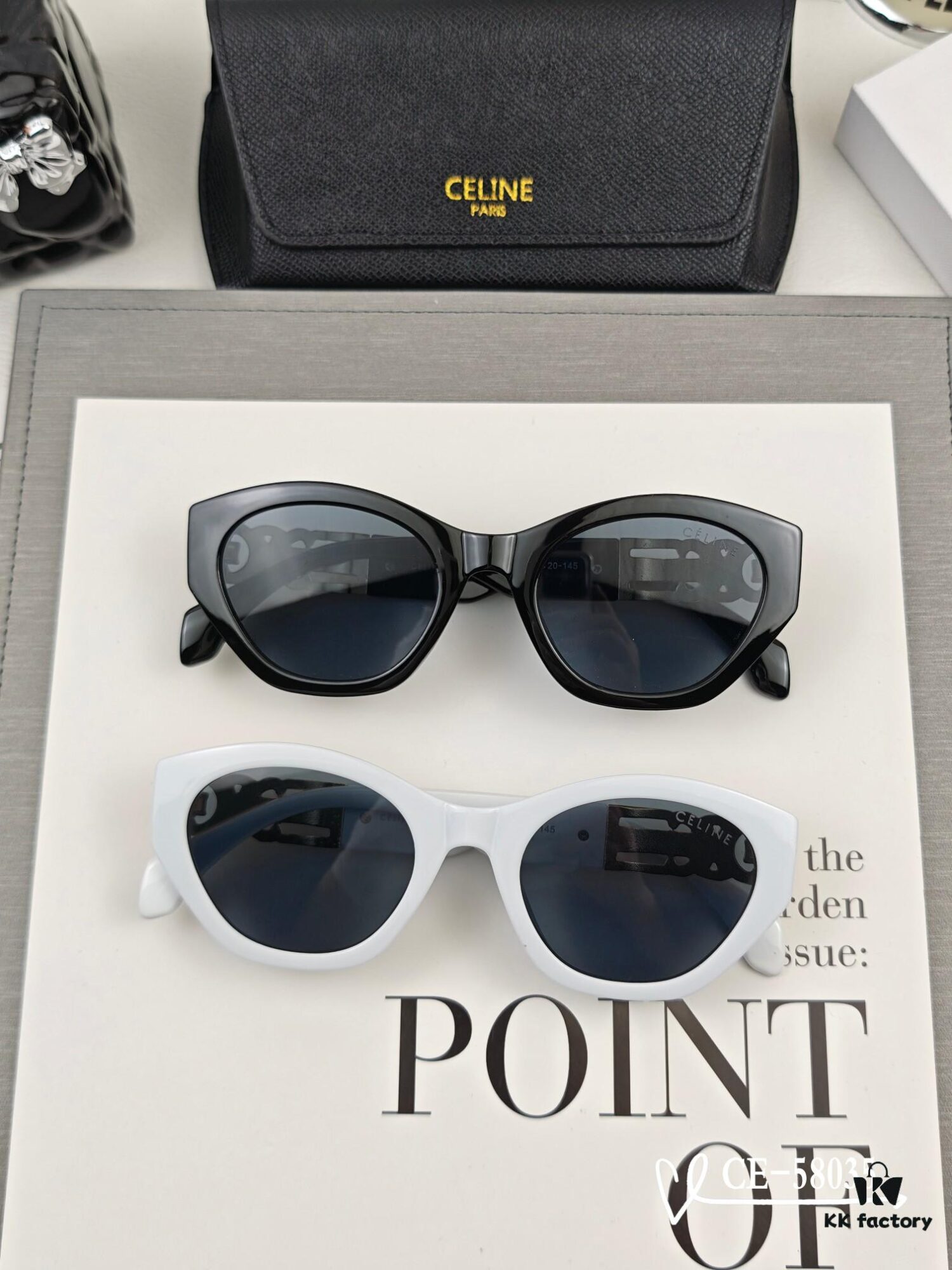 CELINE France TR90 Lightweight Sunglasses with Polarized Lenses, Model 58035
