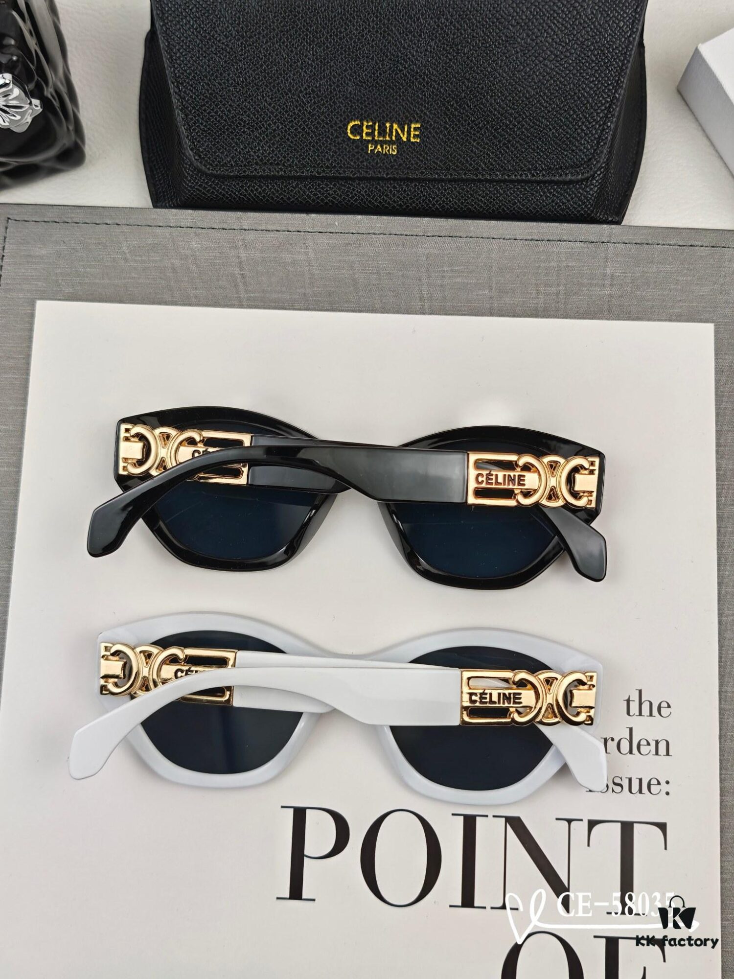 CELINE France TR90 Lightweight Sunglasses with Polarized Lenses, Model 58035