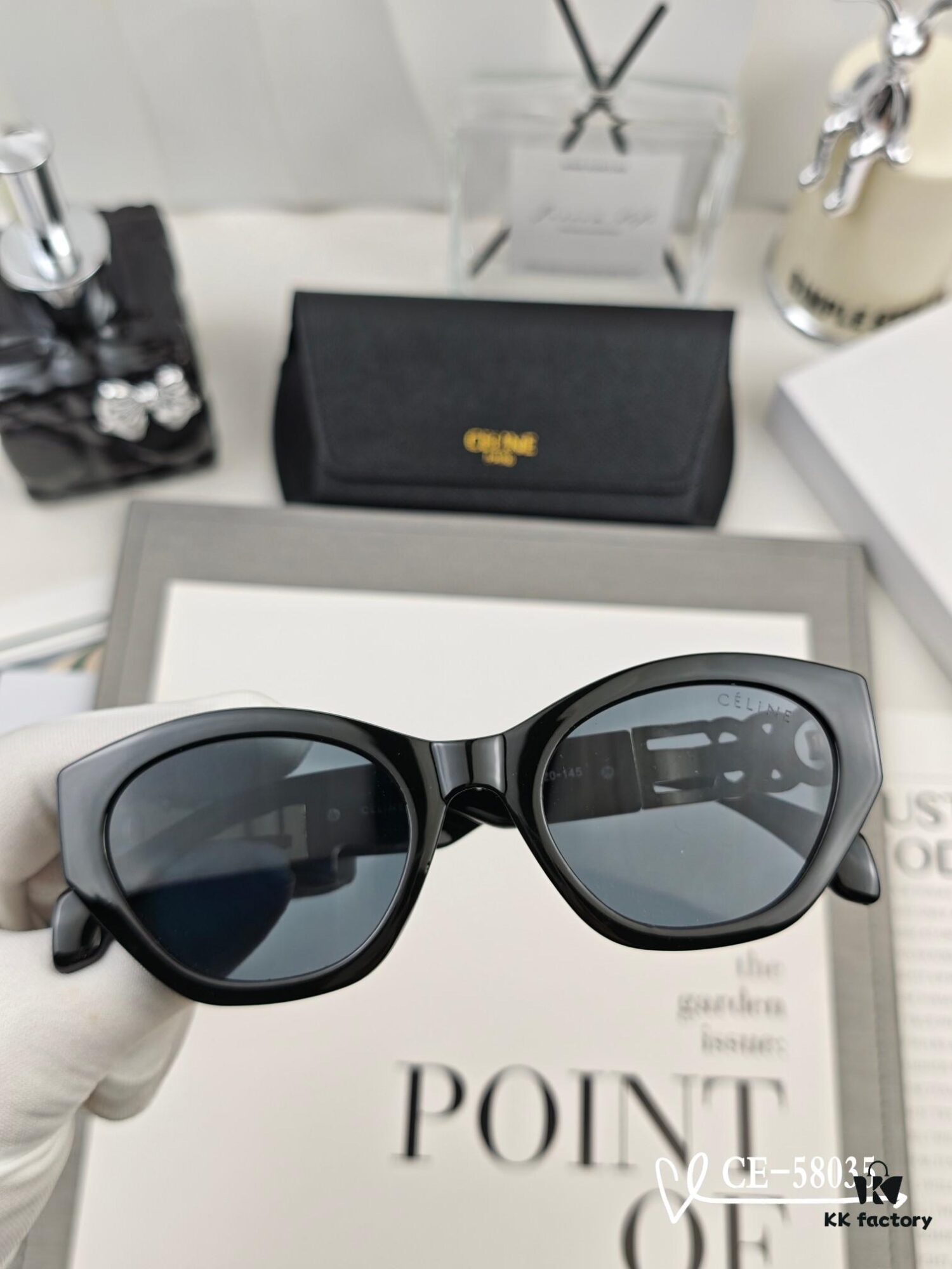 CELINE France TR90 Lightweight Sunglasses with Polarized Lenses, Model 58035