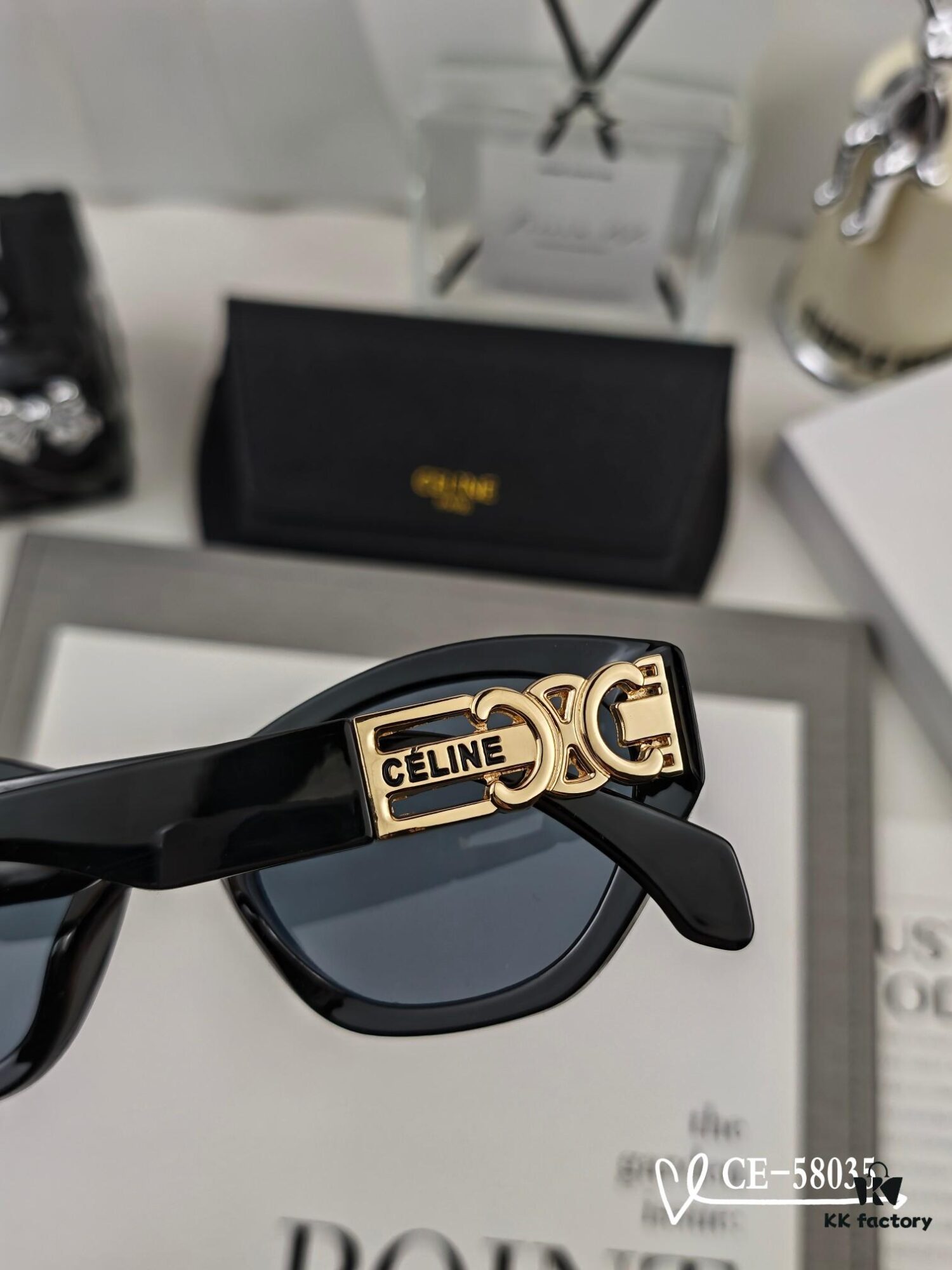 CELINE France TR90 Lightweight Sunglasses with Polarized Lenses, Model 58035