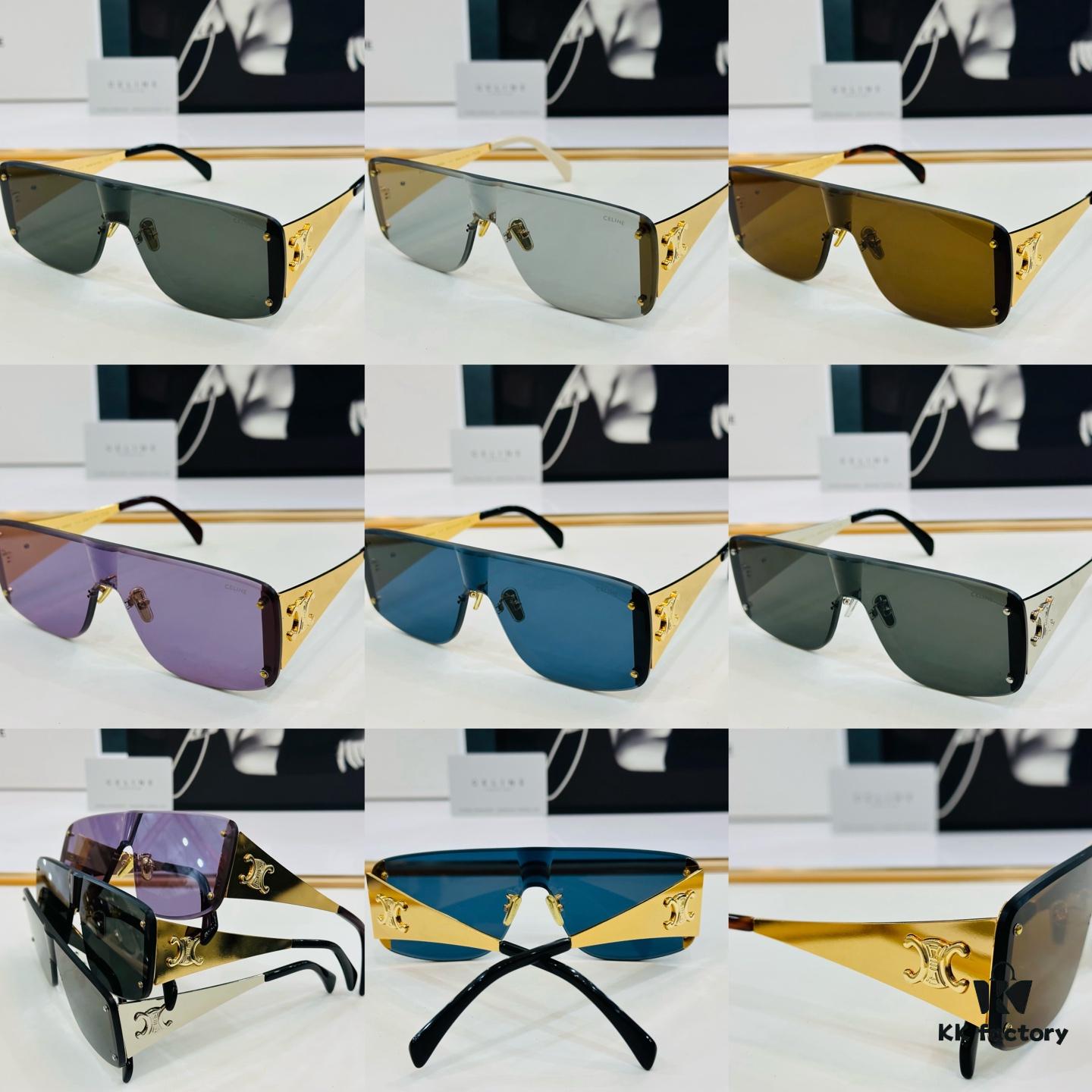 CELINE CL42104U Size 145□0-148, Popular Unisex Style, European-American Fashion, High Gloss Finish, Premium Texture, XL Craftsmanship