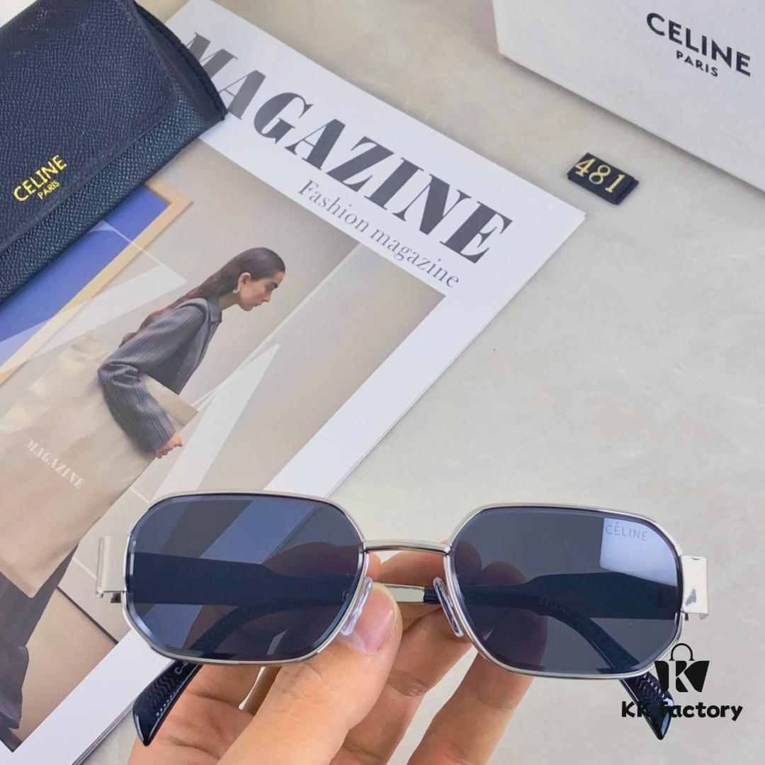 Celine New Arrival High-End Fashion Square Frame Sunglasses for Women, UV Protection, Arc de Triomphe Style Trendy Streetwear Shades