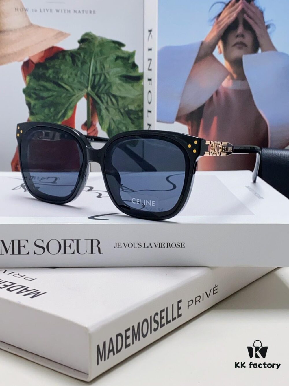 Celine 2024 New Fashion Retro Arc de Triomphe Sunglasses, Classic Unisex Sun Glasses for Outdoor Driving and UV Protection