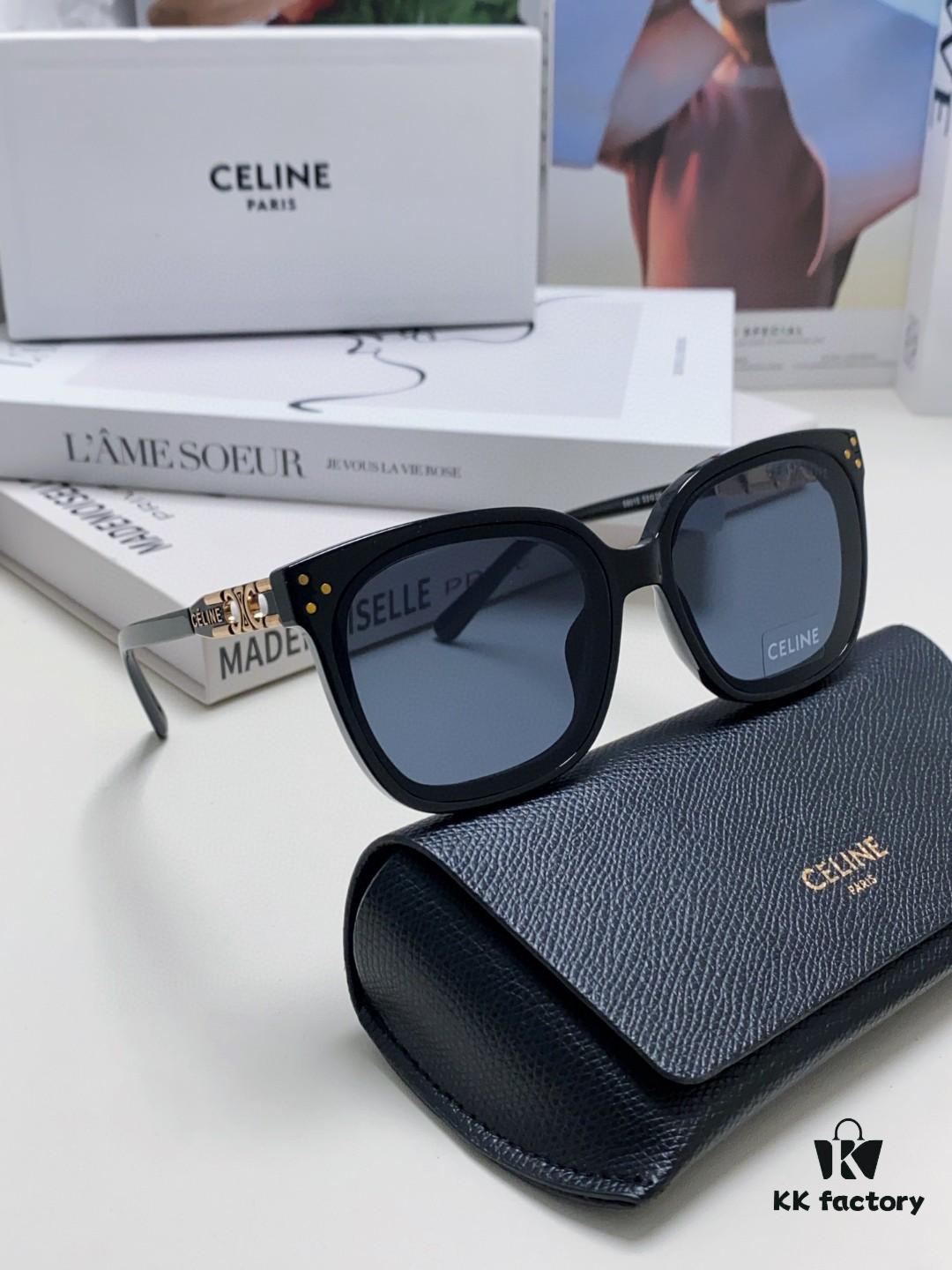 Celine 2024 New Fashion Retro Arc de Triomphe Sunglasses, Classic Unisex Sun Glasses for Outdoor Driving and UV Protection