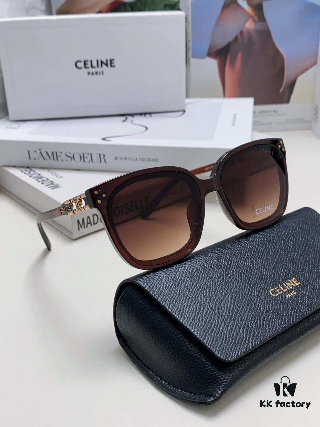 Celine 2024 New Fashion Retro Arc de Triomphe Sunglasses, Classic Unisex Sun Glasses for Outdoor and Driving
