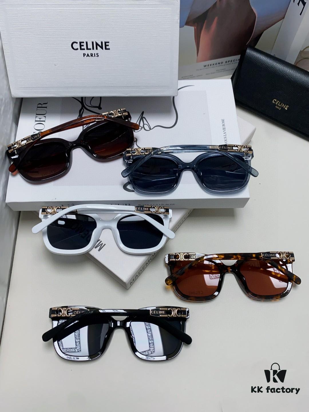 Celine 2024 New Fashion Retro Arc de Triomphe Sunglasses, Classic Unisex Sun Glasses for Outdoor and Driving