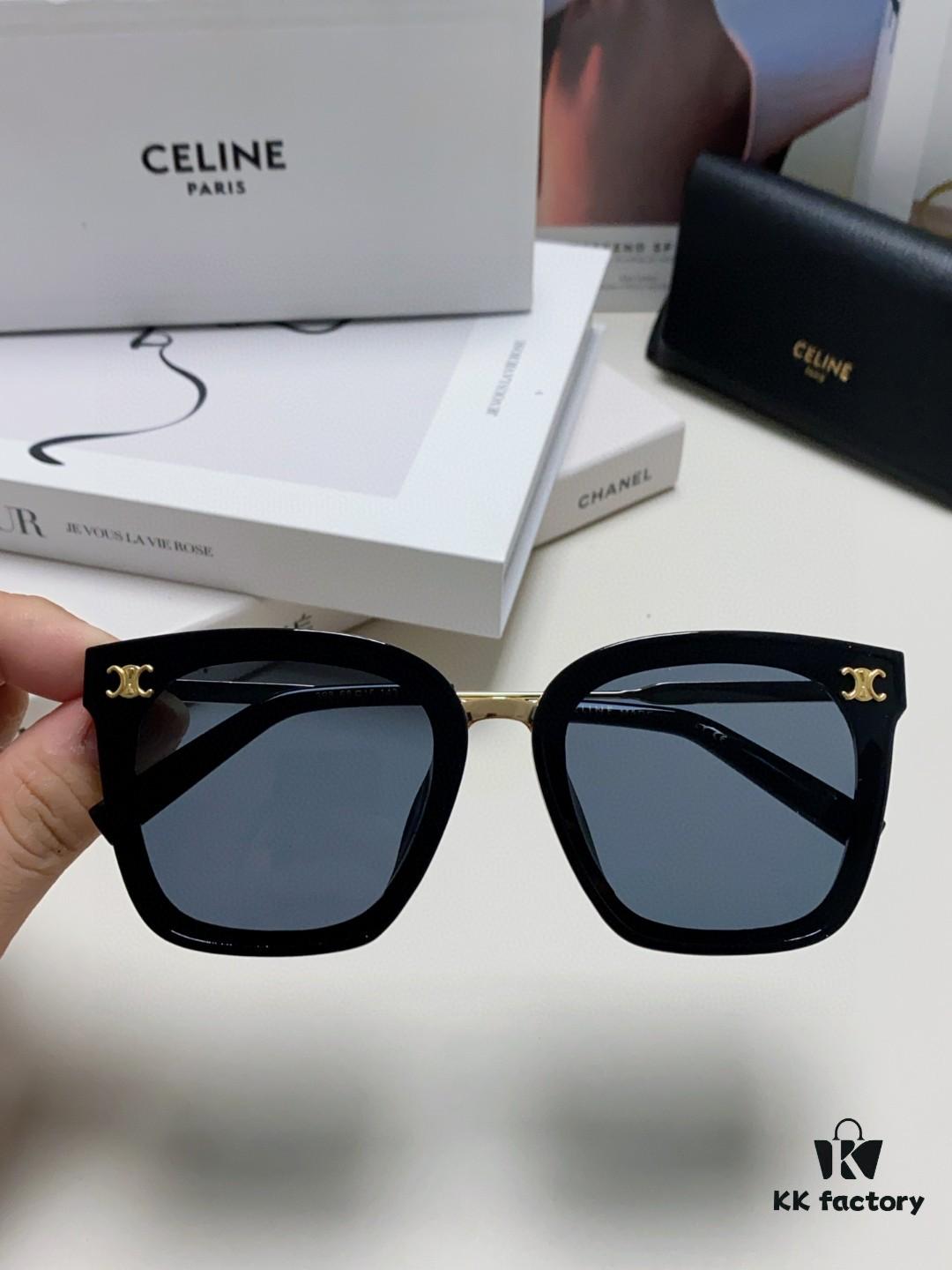 Celine Women's UV-Protective Sunglasses, Anti-Glare, Slimming Design for Driving and Street Photography, Fashionable Ins Style Sun Glasses, Popular on Xiaohongshu