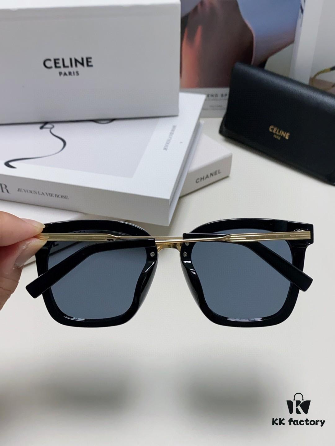Celine Women's UV-Protective Sunglasses, Anti-Glare, Slimming Design for Driving and Street Photography, Fashionable Ins Style Sun Glasses, Popular on Xiaohongshu