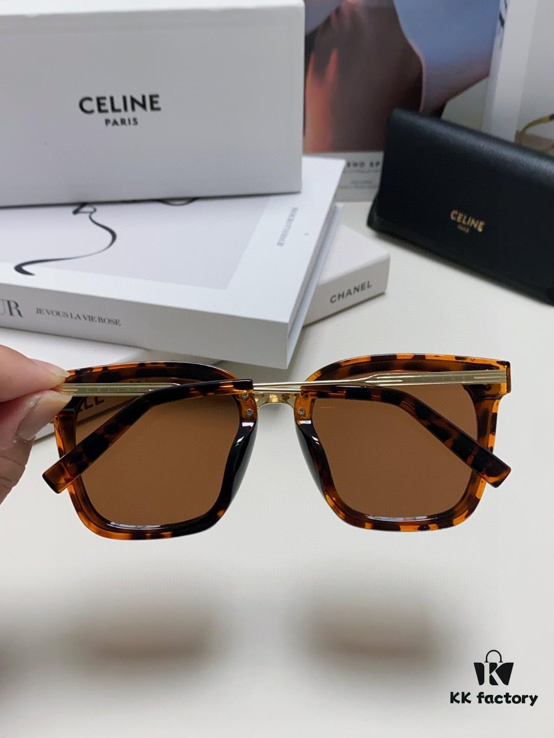 Celine Women's UV-Protective Sunglasses, Anti-Glare Fashion Shades for Driving and Streetwear, Slimming Design, Instagram and Xiaohongshu Trendy Style