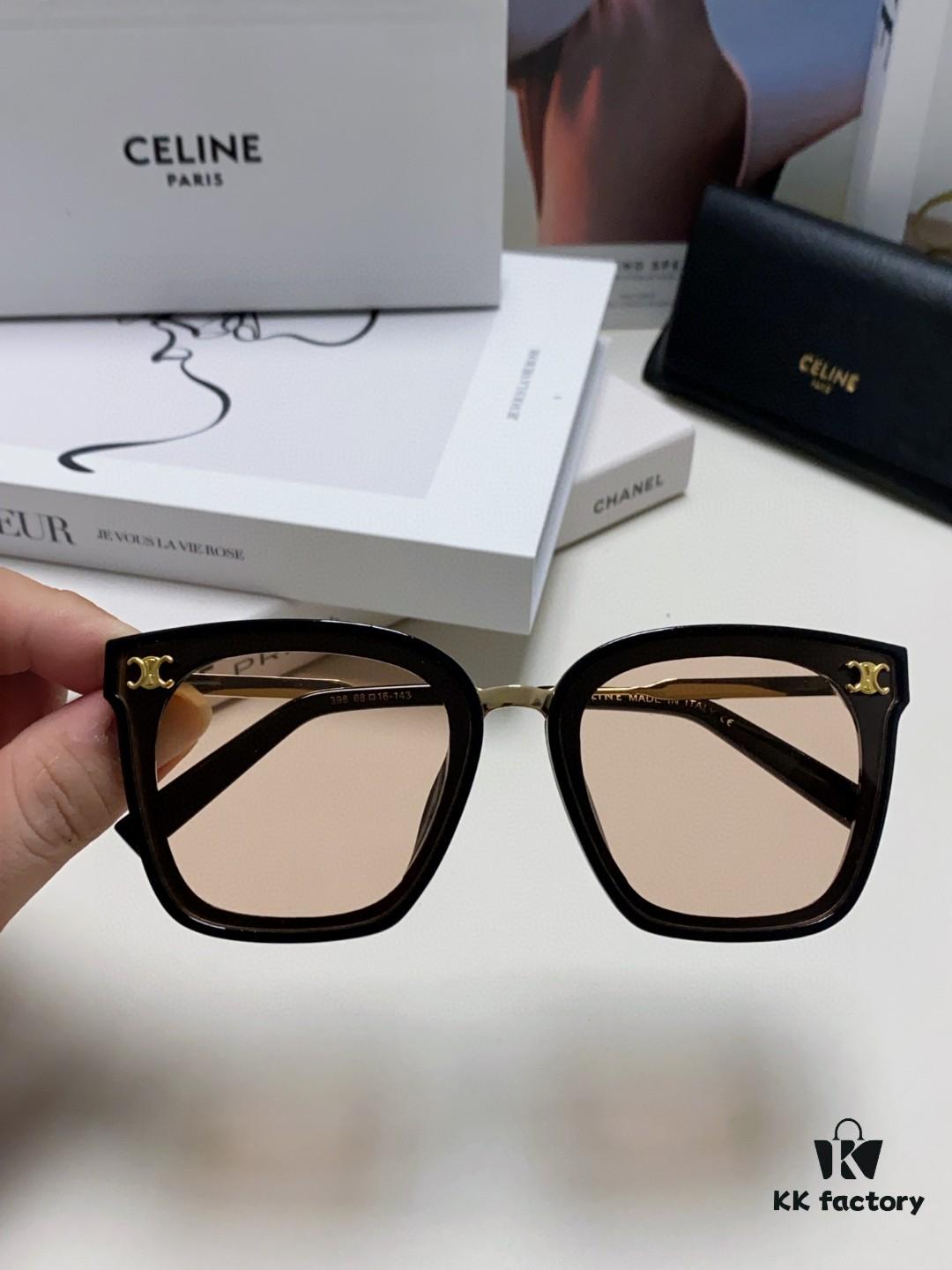 Celine Women's UV-Protective Sunglasses, Anti-Glare Fashion Eyewear for Driving and Streetwear, Slimming Design, Instagram and Xiaohongshu Trendy Style