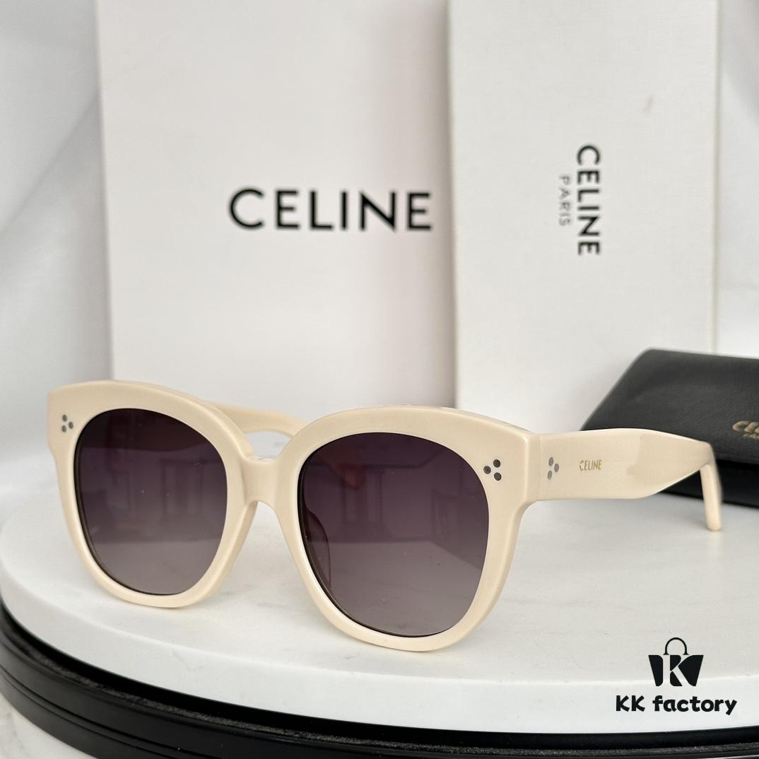 Timeless Classic High-Quality CELINE CL4002UN Two-Tone Acetate Frame with Strong Three-Dimensional Effect, Italian Imported Material, High-Definition Lenses, Stylish and Elegant, Versatile and Minimalist