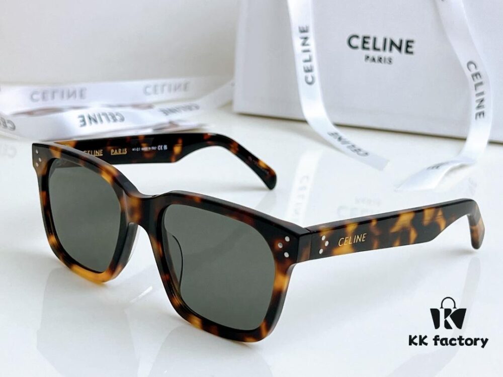 120 CELINE High-Version Crystal Logo Non-Printed Sunglasses