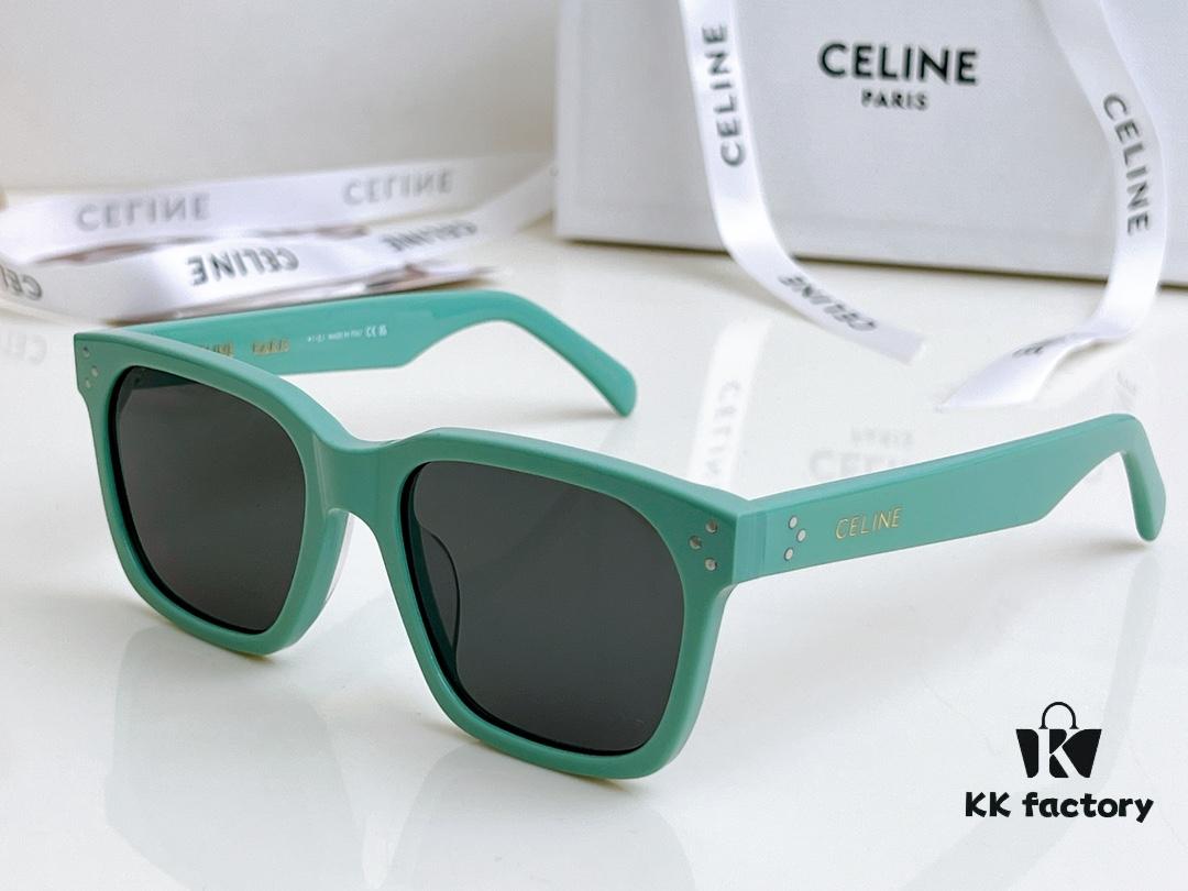 120 CELINE High-Version Crystal Logo Non-Printed Sunglasses