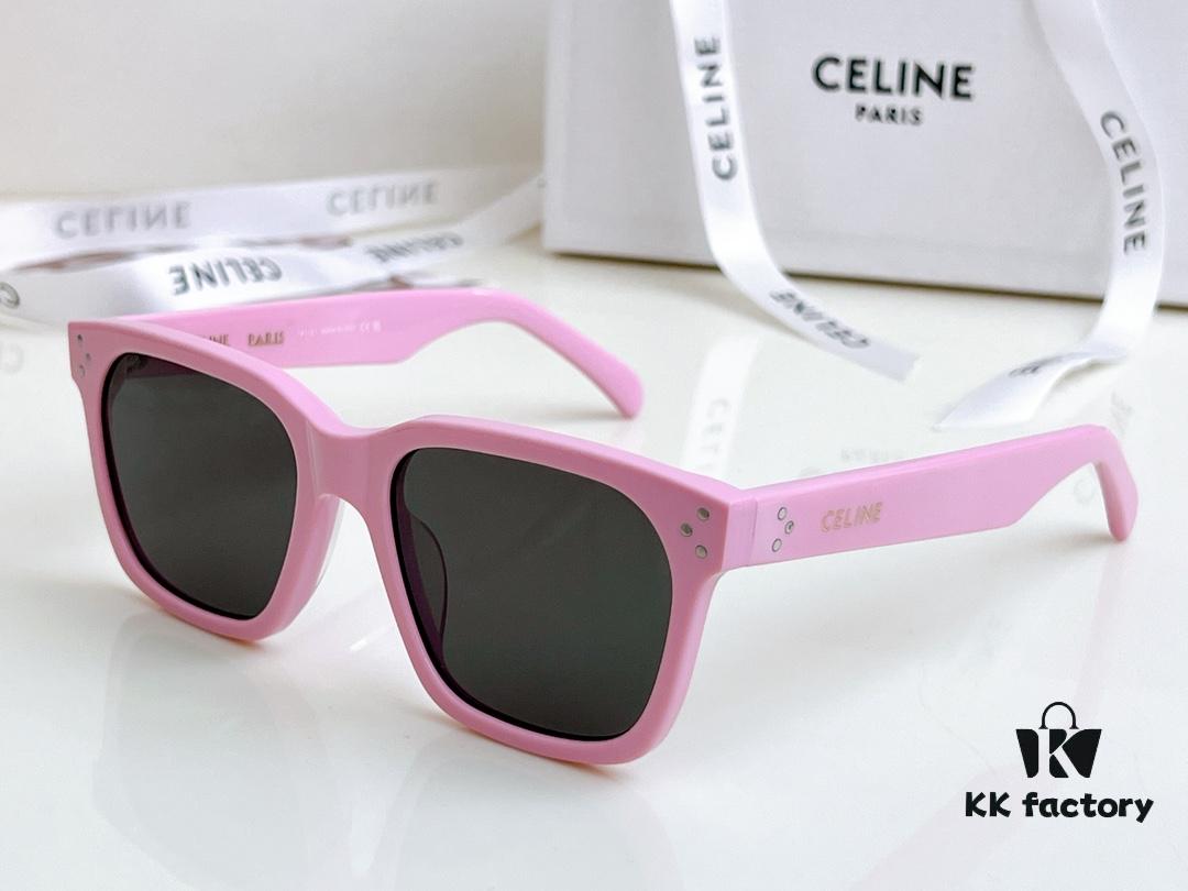 120 CELINE High-Version Crystal Logo Non-Printed Sunglasses