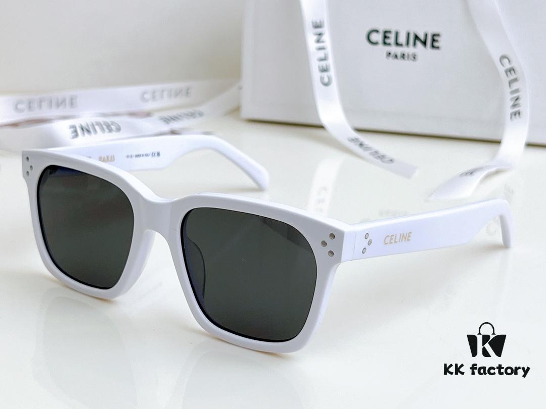120 CELINE High-Version Crystal Logo Non-Printed Sunglasses