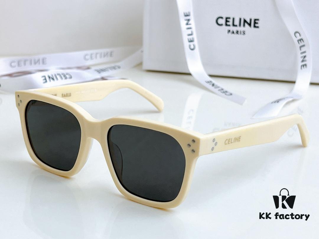 120 CELINE High-Version Crystal Logo Non-Printed Sunglasses