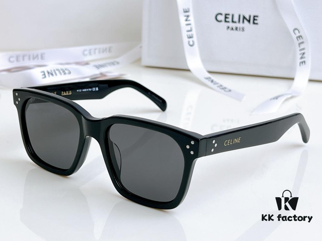 120 CELINE High-Version Crystal Logo Non-Printed Sunglasses