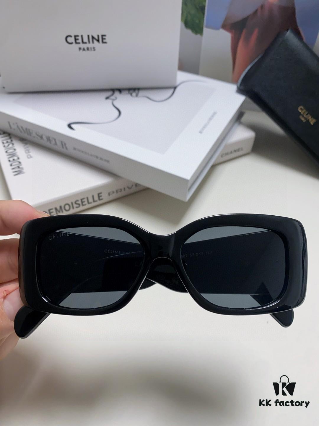 CELINE 2024 New Runway Official Same Style as Yang Mi, Versatile Oversized Square Archetype Sunglasses