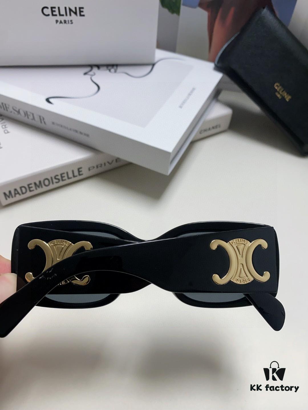 CELINE 2024 New Runway Official Same Style as Yang Mi, Versatile Oversized Square Archetype Sunglasses