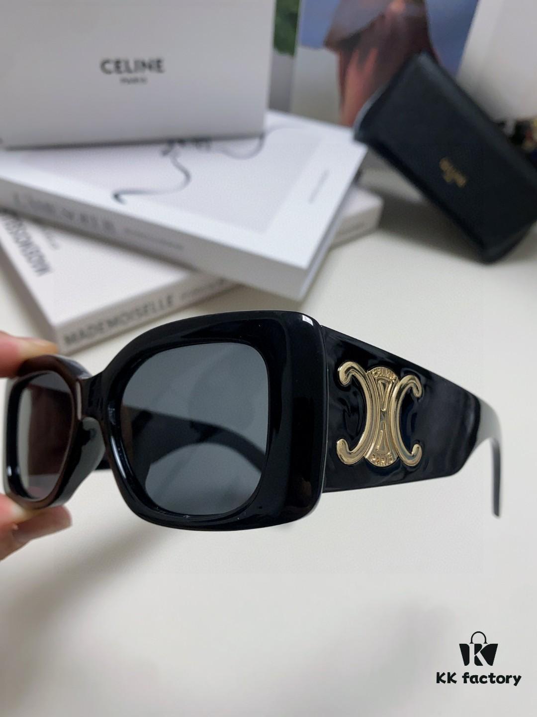 CELINE 2024 New Runway Official Same Style as Yang Mi, Versatile Oversized Square Archetype Sunglasses