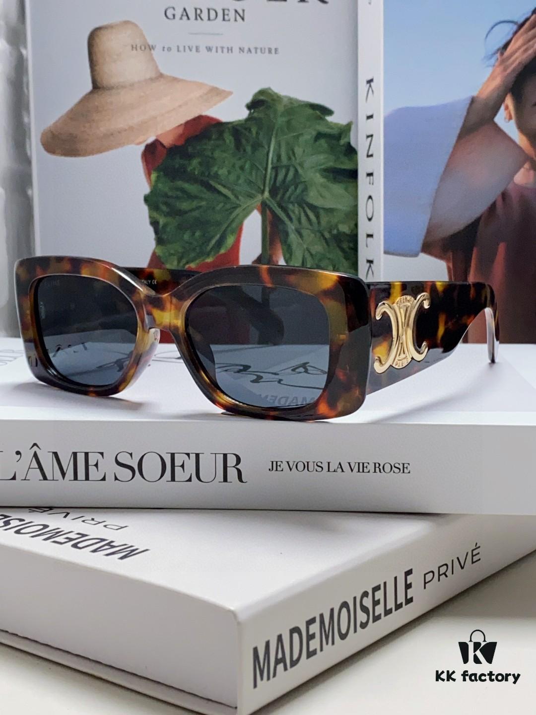 CELINE 2024 New Runway Official Same Style as Yang Mi, Versatile Oversized Square Archetype Sunglasses