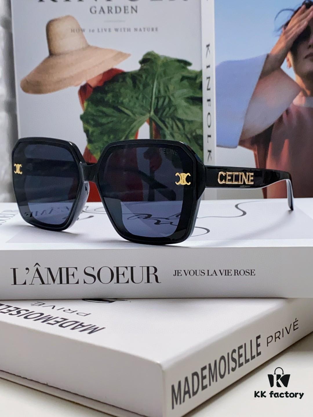 CELINE Red Book Popular Metal Logo Decorated Simple Frame Sunglasses