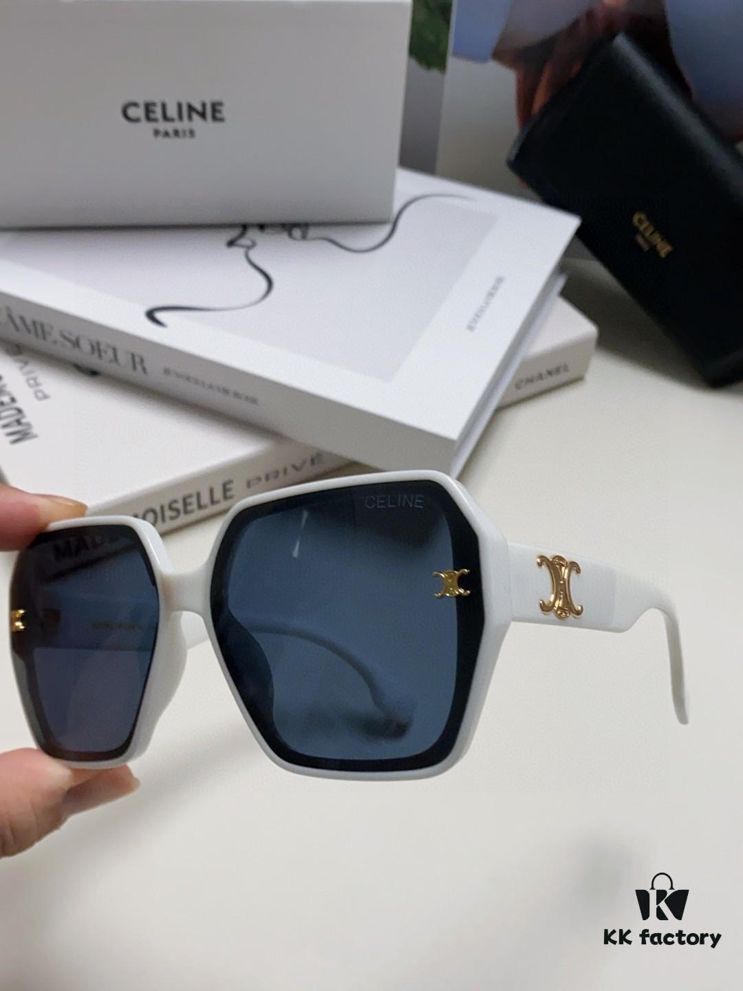 Celine 2024 New Arrival European and American Style Oversized Square Archway Sunglasses for Women, UV Protection Sun Glasses for Large Faces, Fashion Outdoor Shades