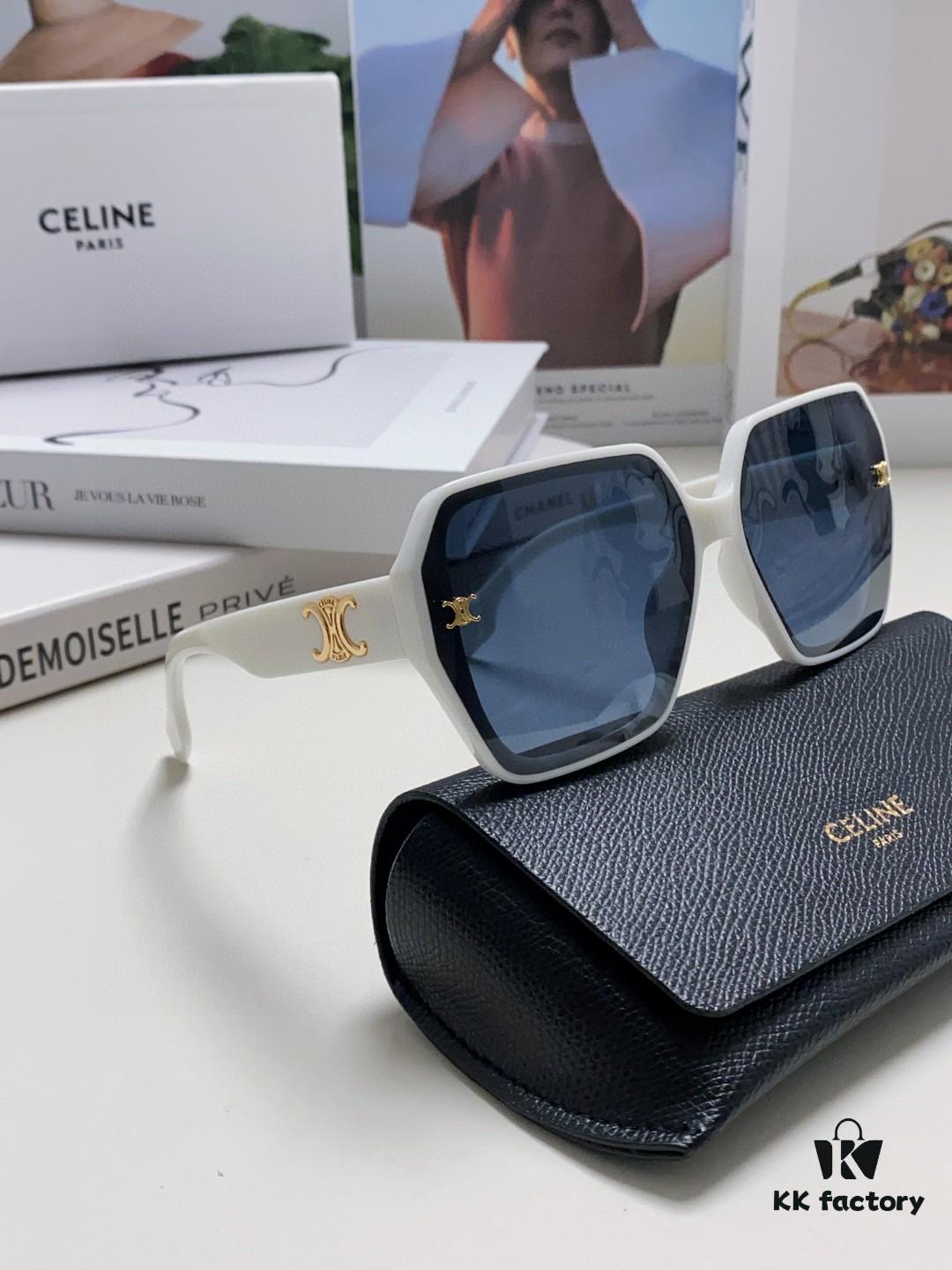 Celine 2024 New Arrival European and American Style Oversized Square Archway Sunglasses for Women, UV Protection Sun Glasses for Large Faces, Fashion Outdoor Shades