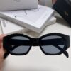 Celine Lisa's Same Style Retro Triumphal Arch Sunglasses for Women, New Trendy UV-Proof Slimming Luxury Black and Gold Sunglasses