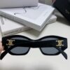 Celine Lisa's Same Style Retro Triumphal Arch Sunglasses for Women, New Trendy UV-Proof Slimming Luxury Black and Gold Sunglasses