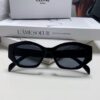 Celine Lisa's Same Style Retro Triumphal Arch Sunglasses for Women, New Trendy UV-Proof Slimming Luxury Black and Gold Sunglasses