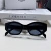 Celine Lisa's Style Retro Triumph Arch Sunglasses for Women, New Trendy UV-Proof Slimming Luxury Sun Glasses, Black and Silver Mirror Shades