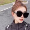 Celine Korean-Style Square Arch Oversized Sunglasses for Women, Face-Slimming UV Protection Shades for Round or Large Faces, Unisex Fashion Sun Glasses with Premium Look