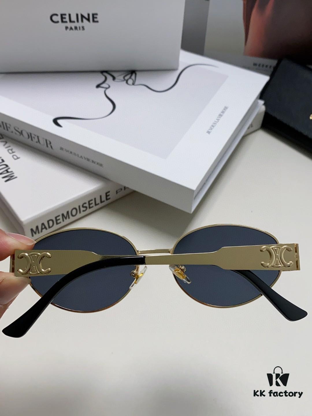 Lisa's Same Style - Celine Retro Round Frame Sunglasses, Known as 'Sailor Moon' or 'Arc de Triomphe' Model