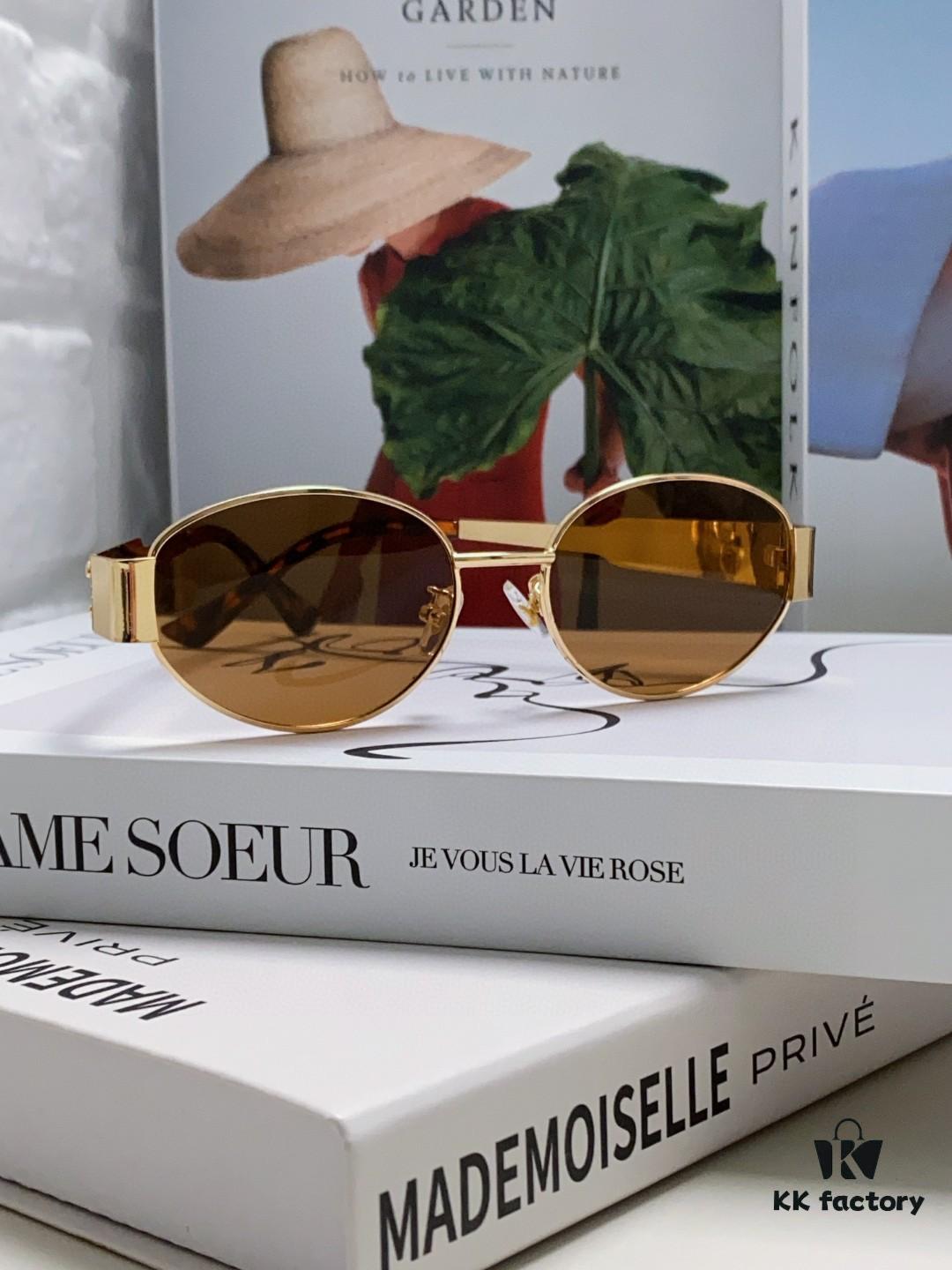 Lisa's Same Celine Retro Round-frame Sunglasses, Known as the 'Egg Superman' Style, Also Referred to as the Arc de Triomphe Edition, Always Popular and Hard to Get
