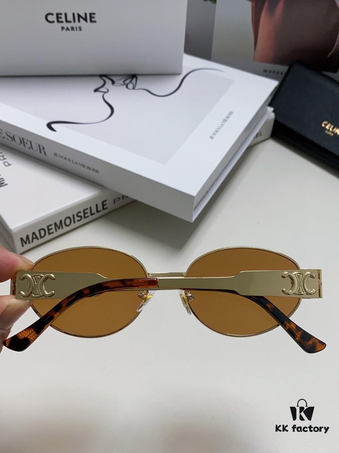 Lisa's Same Celine Retro Round-frame Sunglasses, Known as the 'Egg Superman' Style, Also Referred to as the Arc de Triomphe Edition, Always Popular and Hard to Get