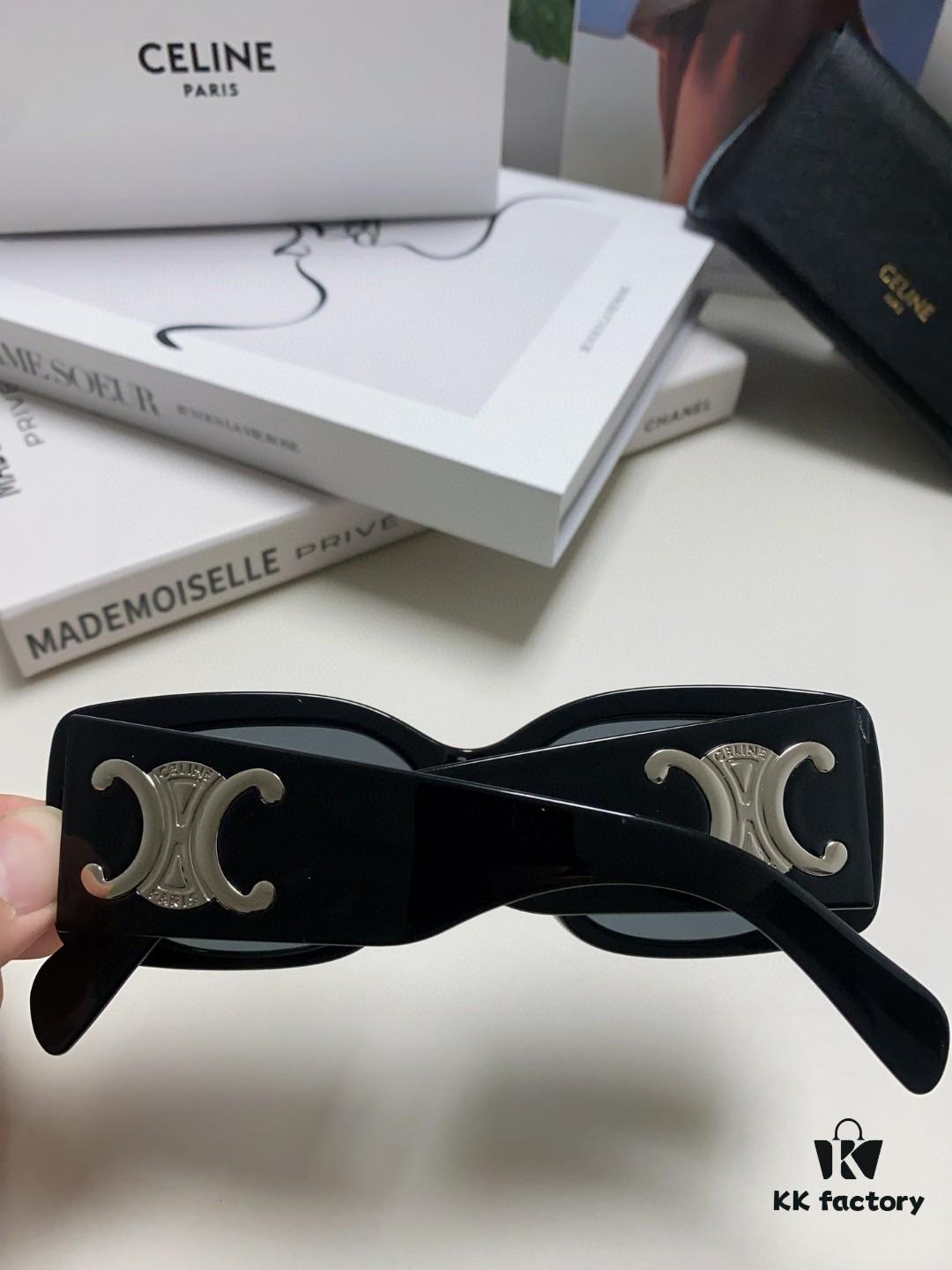 CELINE 2024 New Runway Official Same Style as Yang Mi, Versatile Oversized Square Archetype Sunglasses for Women