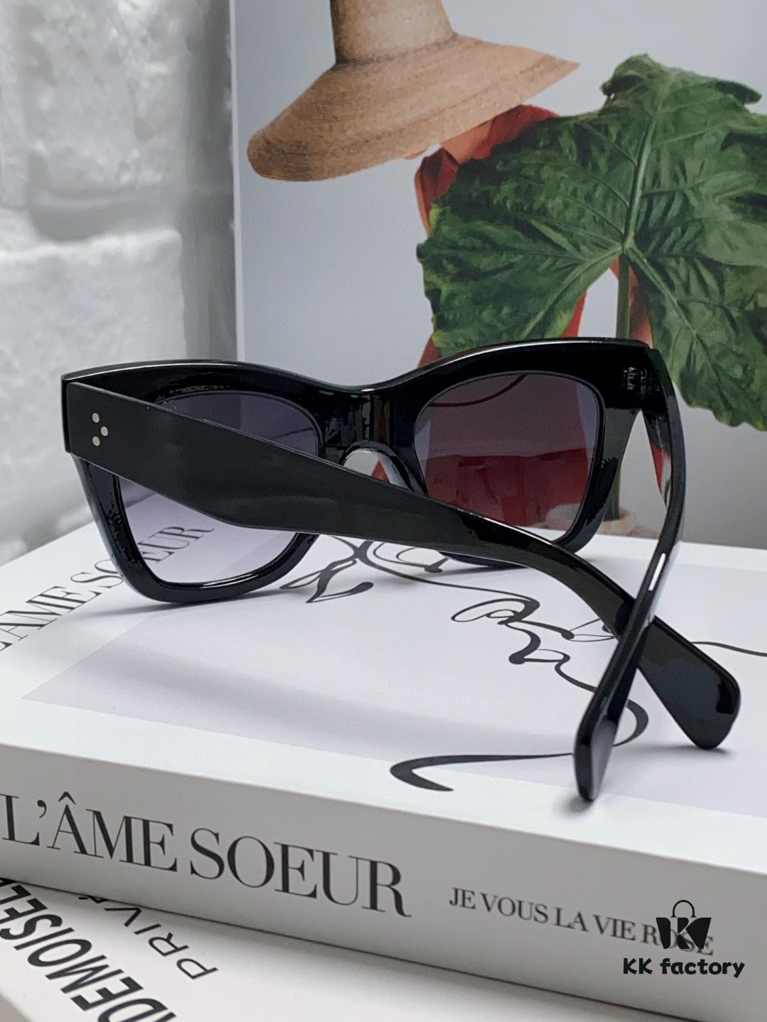 Celine Unisex Oversized Square Sunglasses for Men and Women, Gradient UV Protection Shades, Fashion Streetwear Eyewear