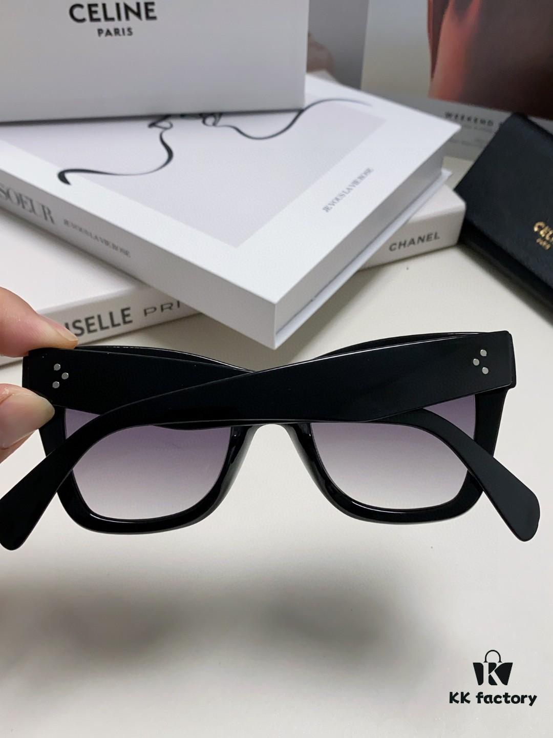 Celine Unisex Oversized Square Sunglasses for Men and Women, Gradient UV Protection Shades, Fashion Streetwear Eyewear