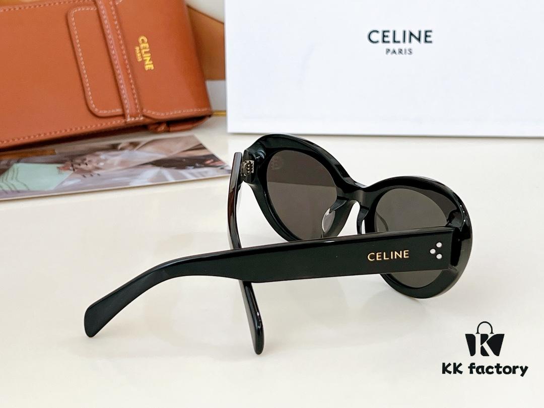 120 CELINE New Arrival Official Website Poster Simple Style Versatile Candy Colors Sunglasses Favorite Oval Frame with Signature Logo Design Fashionable and Everyday Wear Popular on Xiaohongshu Influencer Recommendations Model: CL40193I Size: 53-21-145 🔝🔝 Eyewear Sunglasses