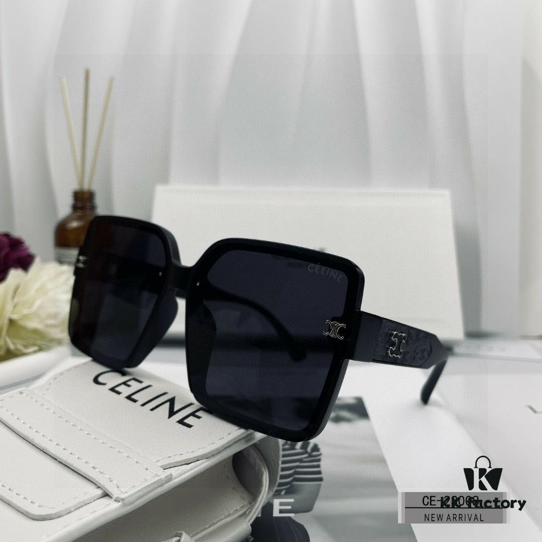 CELINE France - Polarized TR90 Sunglasses with Plated Temples, Lightweight and Comfortable Wear